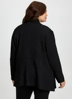 Tunic Length Textured Cardigan