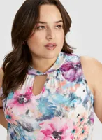 Sleeveless Floral Print Top