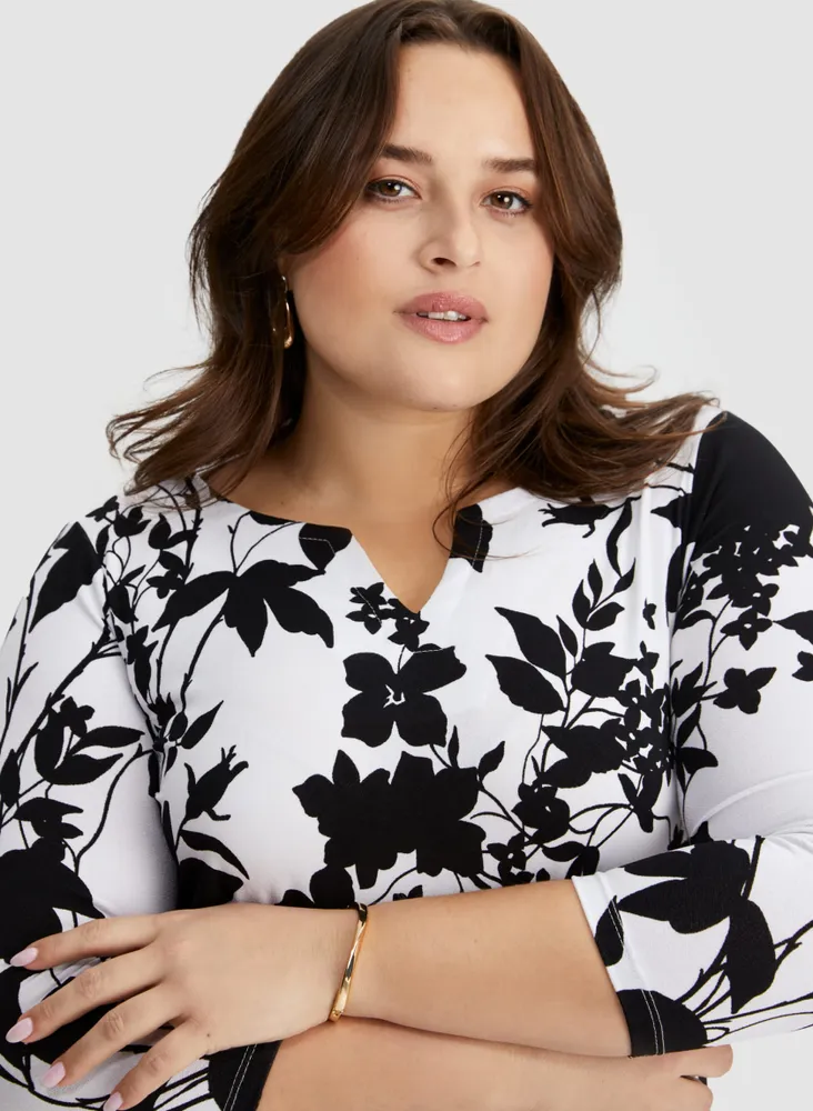 Leaf Print Top