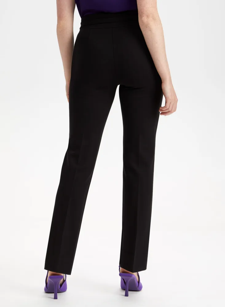 Contrast Trim Pull-On Pants