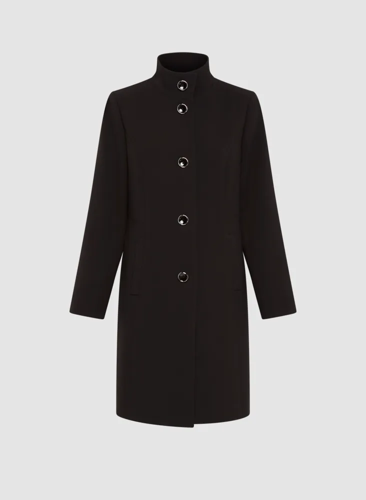 Structured Button Front Coat