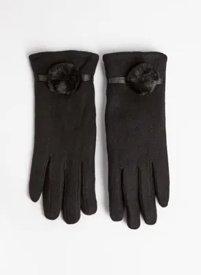 Pom Detail Gloves