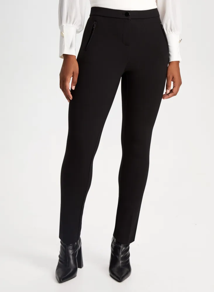 Laura Petites Signature Fit Zip Detail Pants