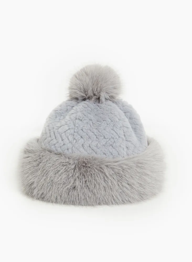 Removable Pompom Hat