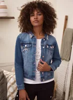 Jewel Detail Denim Jacket