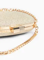 Oval Chain Link Detail Clutch