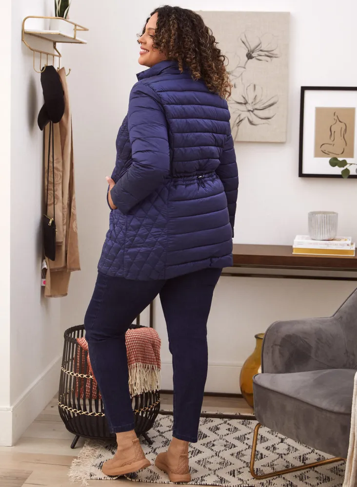 Recycled Packable Quilted Coat