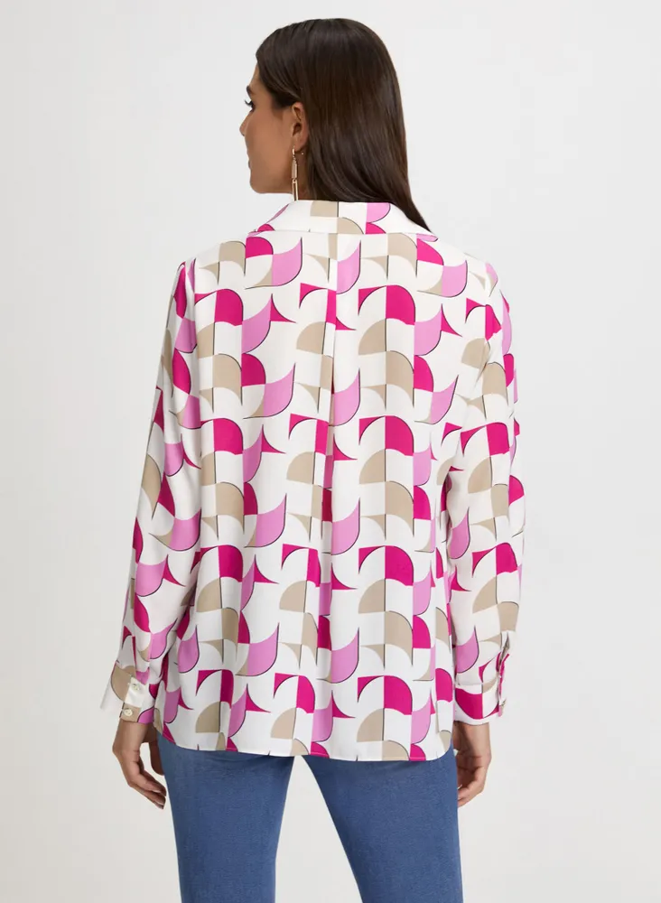 Geometric Motif Blouse