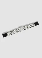 Crystal Embellished Elastic Belt