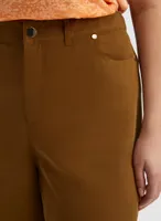 Pocket Detail Wide Leg Gaucho Pants