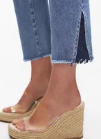 Lace Detail Straight Leg Jeans