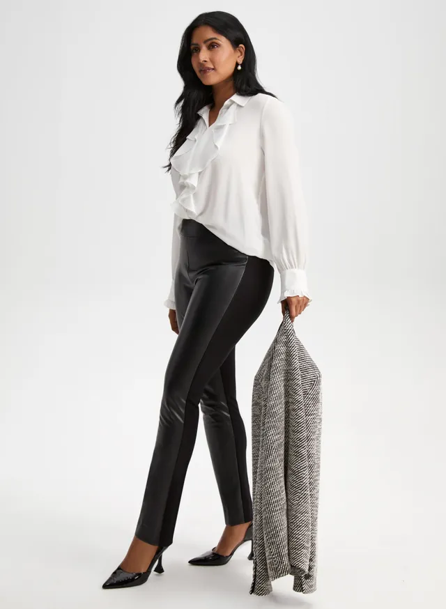 Laura Pull-On Vegan Leather Leggings