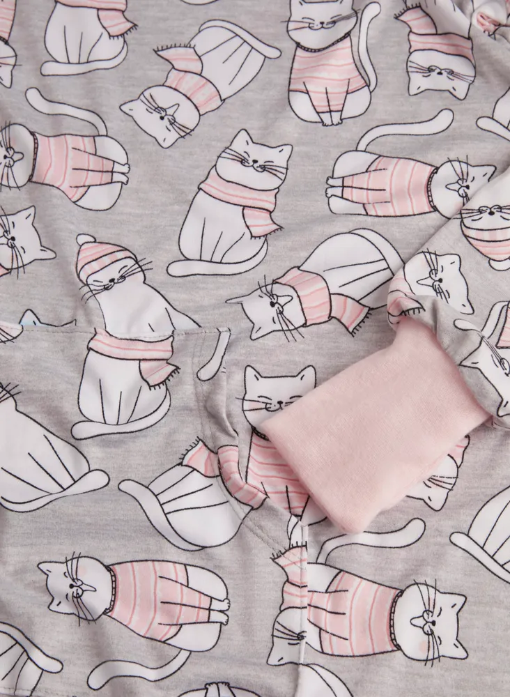 Cat Print Nightgown