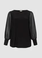 Chiffon Sleeve Top