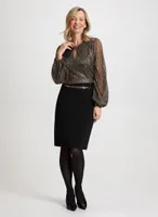 Large Chain Link Pencil Skirt