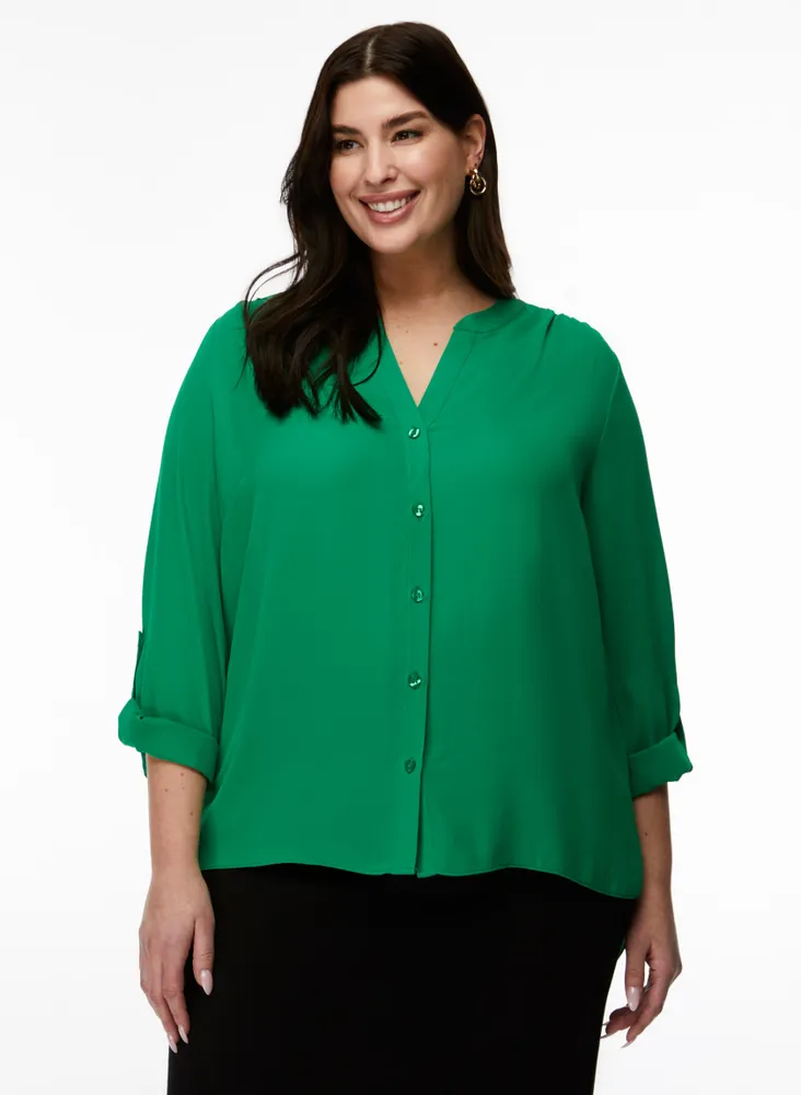 Roll-Up Sleeve Blouse