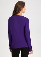 Button Detail Dolman Sleeve Top