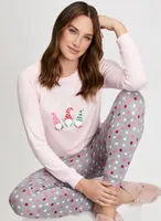Polka Dot Motif Pyjama Set