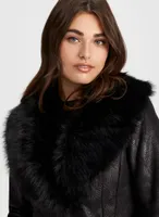 Faux Fur Detail Coat