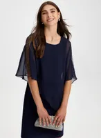 Embellished Sleeve Poncho Dress