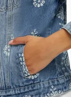 Floral Embroidered Denim Jacket