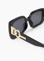 Square Frame Chain Link Sunglasses