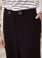 Wide Leg Button Detail Pants