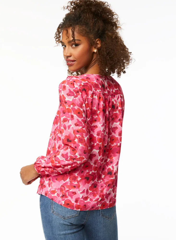 Puff Sleeve Floral Blouse