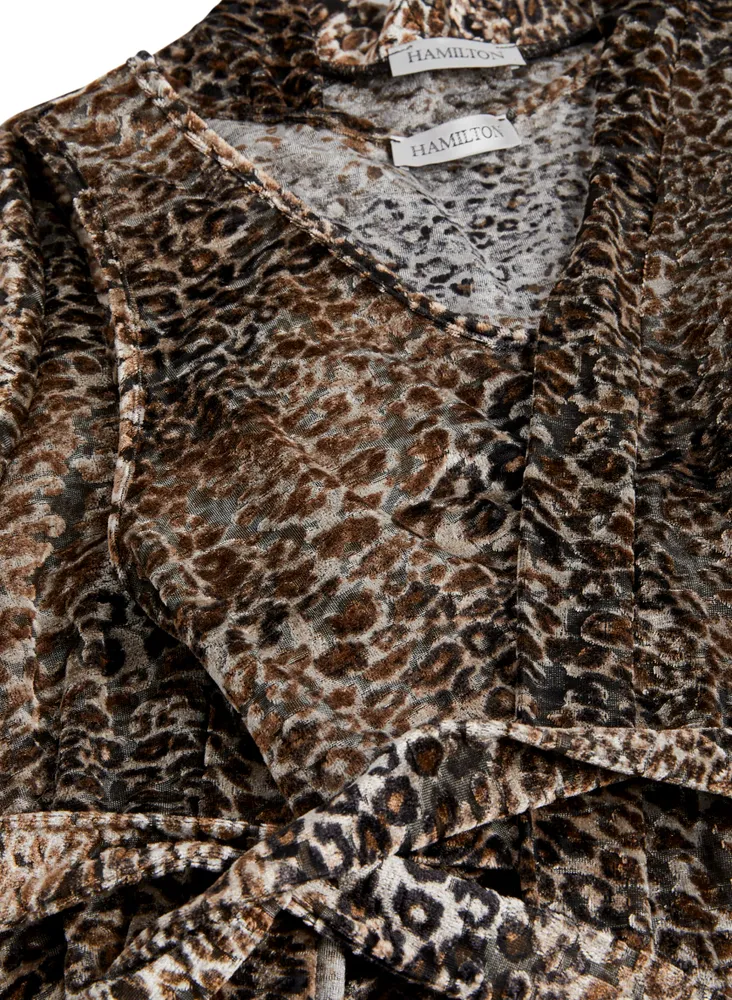 Animal Print Sleepshirt & Robe Set
