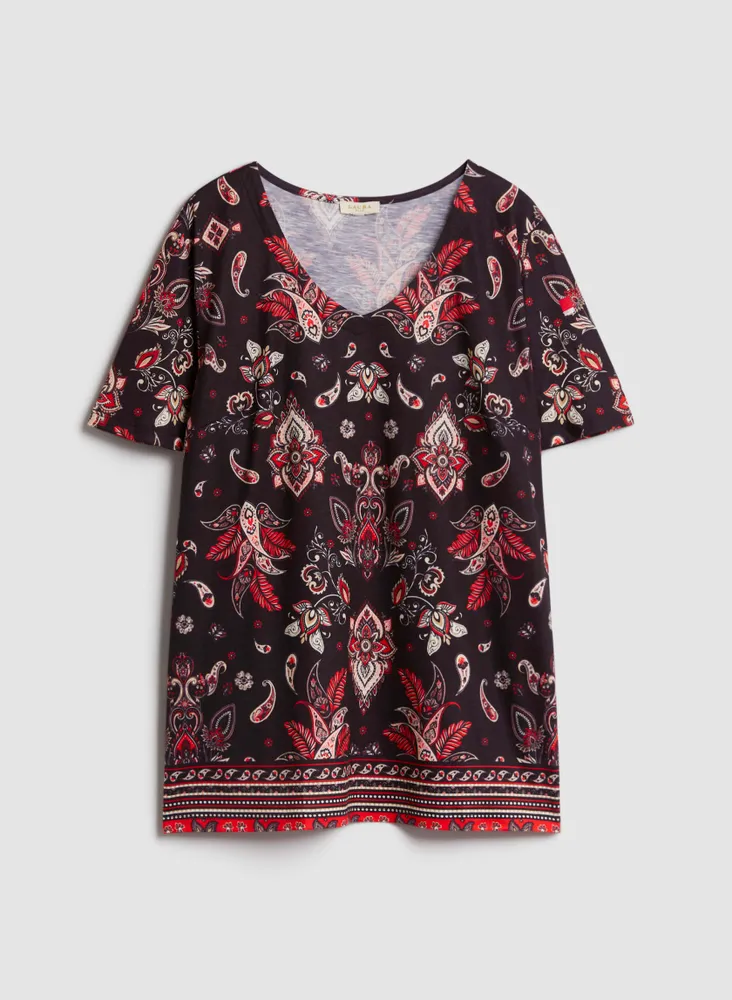 Paisley Print Tee