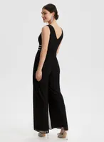 Rhinestone Stripe Detail Jumpsuit