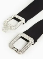 Crystal-Studded Buckle Belt