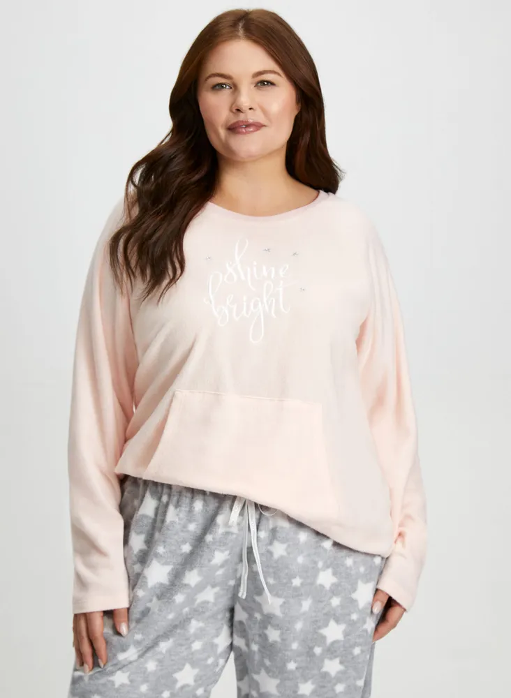 Slogan & Star Motif Pyjama Set