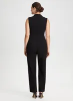 Wide Leg Slit Detail Jumpsuit