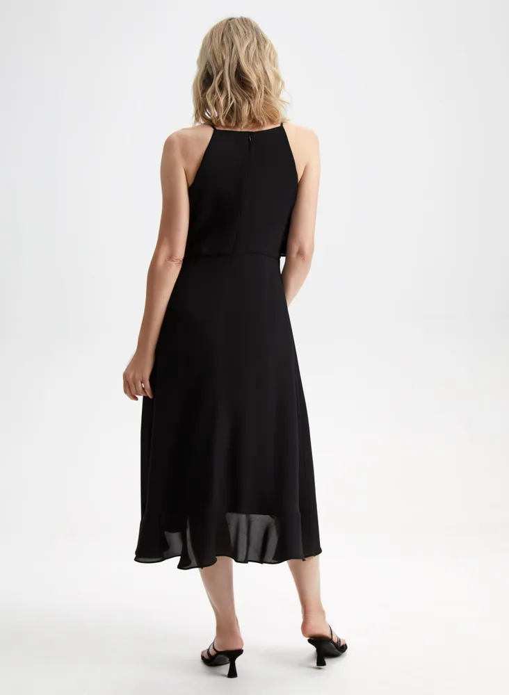 Halter Dress w Shoulder Detail - THE FORM