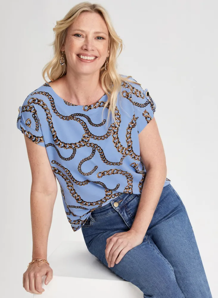 Chain Print Top 