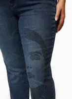 Bead Detail Slim Leg Jeans