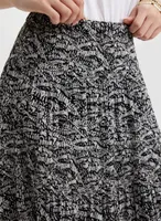 Abstract Print Maxi Skirt