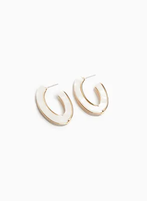 Shell Detail Hoop Earrings