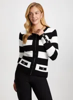 Stripe Print Cardigan