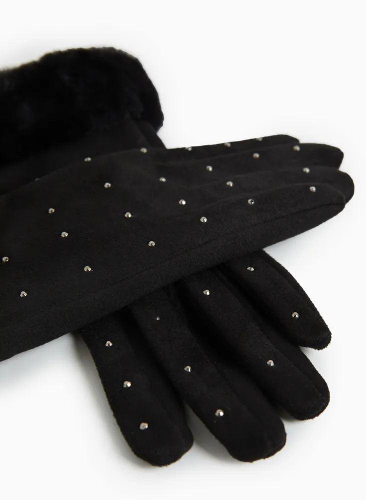 Stud Detail Gloves