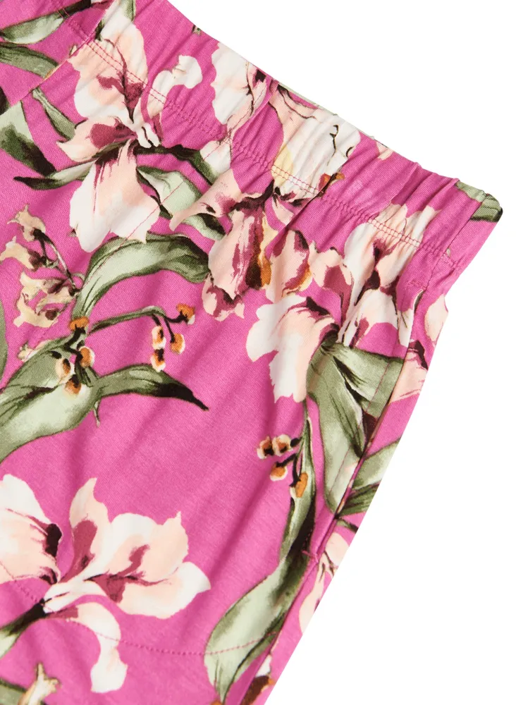 Floral Print Pyjama Shorts