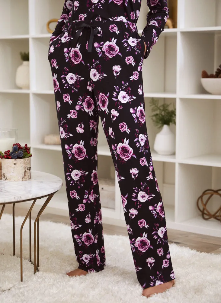 EMERY ROSE Floral Print Wide Leg Pants  SHEIN IN