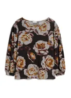 Floral Print Knit Top