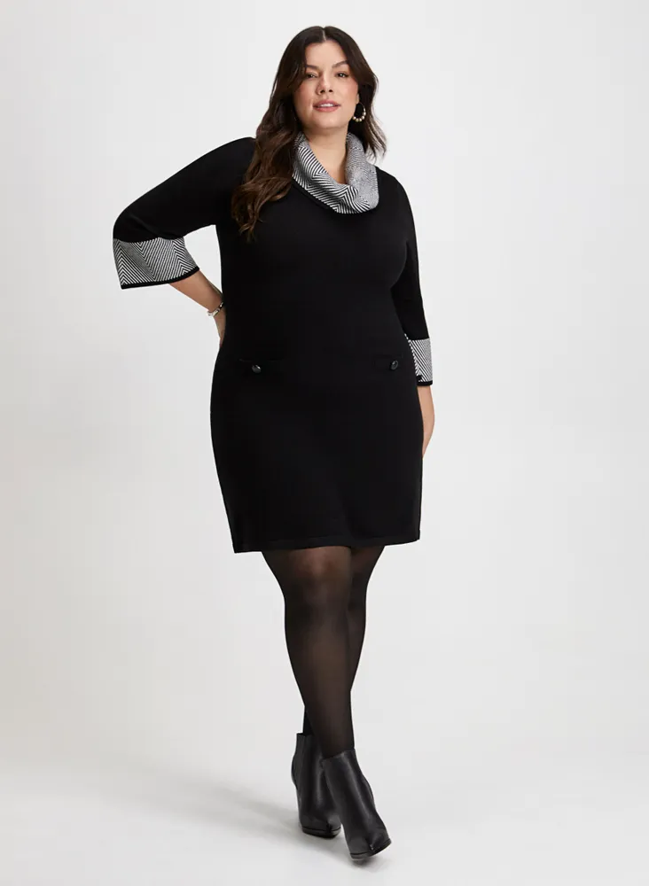 Laura Plus Cowl Neck Sweater Dress