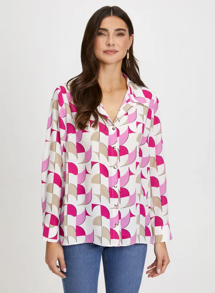 Geometric Motif Blouse