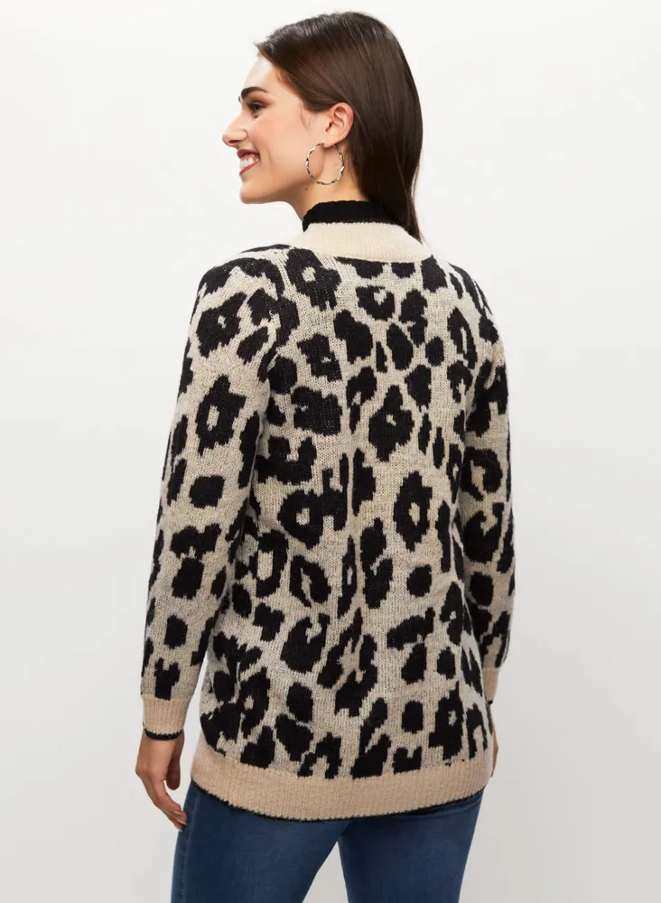 Animal Print Cardigan