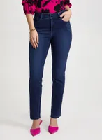 Embroidered Straight Leg Jeans