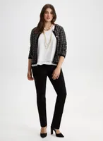 Plaid Button Front Cardigan