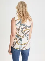 Chain Print Sleeveless Blouse